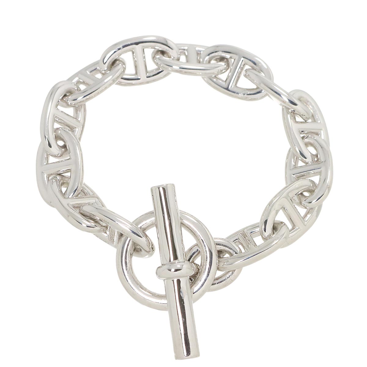 HERMES シェーヌダンクル TGM ブレスレット 13コマ 19cm シルバー SV 925 Chaine dancre Bracelet エルメス 90281907
