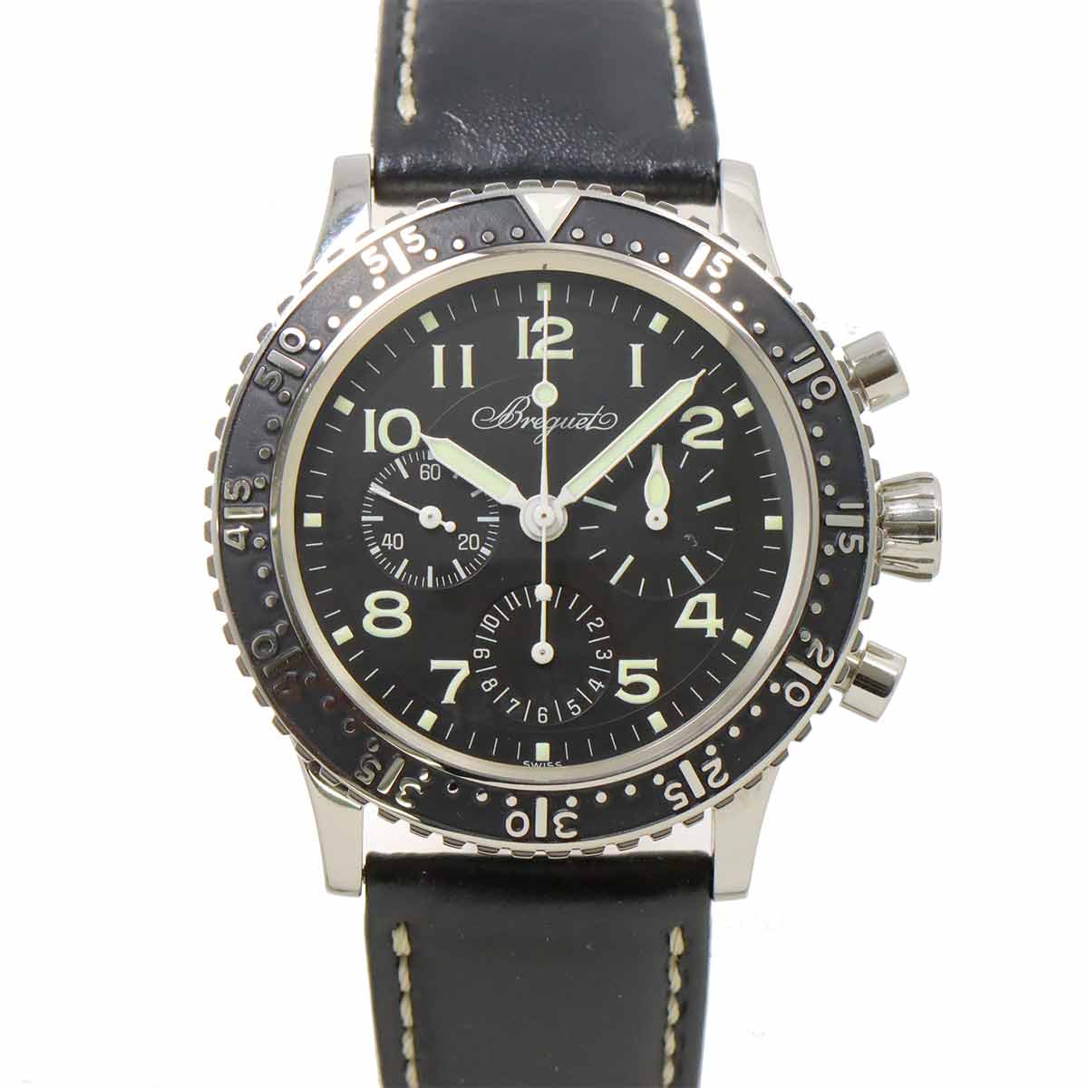 Breguet アエロナバル タイプXX フランス海軍航空部隊設立100周年記念モデル 3803 クロノグラフ メンズ 腕時計 ブラック オートマ 自動巻き ウォッチ Aeronavale ブレゲ 90285667