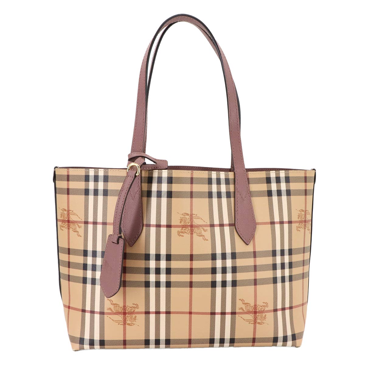 BURBERRY ノバチェック トート バッグ キャンバス レザー