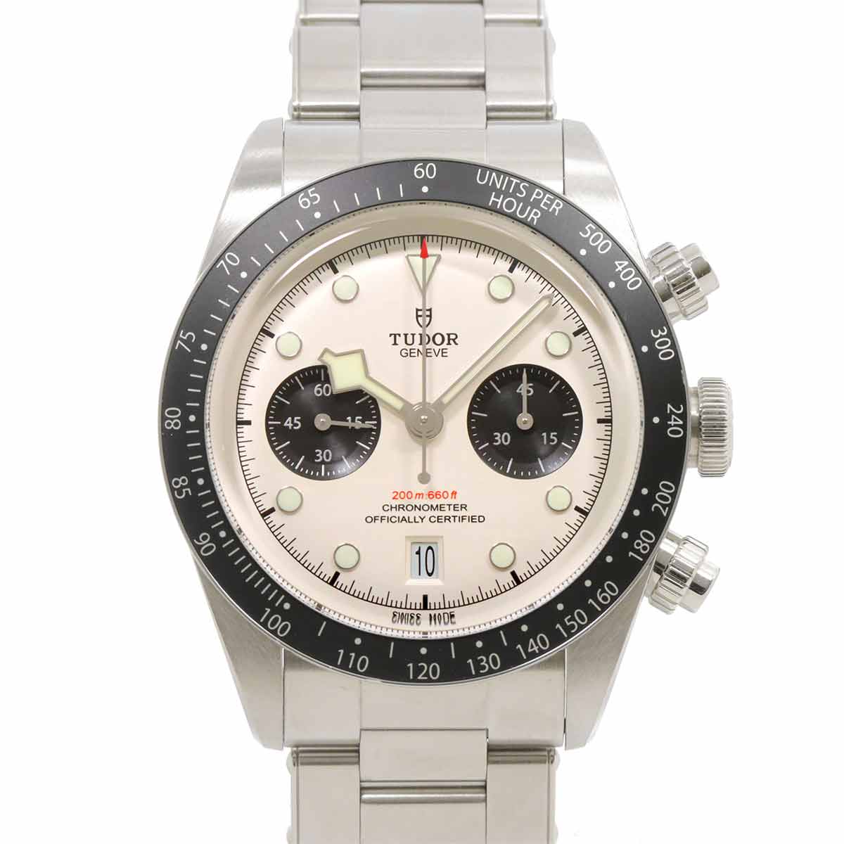 TUDOR ブラックベイ クロノ 79360N クロノグラフ メンズ 腕時計 デイト ホワイト オートマ 自動巻き ウォッチ Black Bay チューダー チュードル 90284506