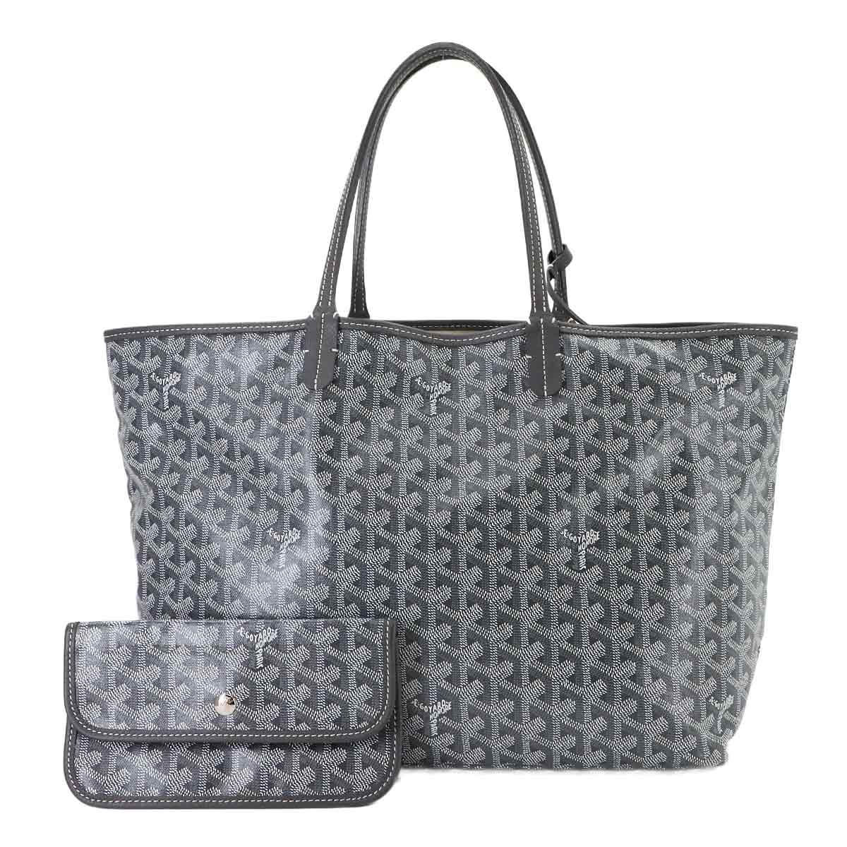 GOYARD サンルイ トートバッグ PM ヘリンボーン柄 レザー 9056 GOYARD サンルイ PM トート バッグ PVC レザー ヘリンボーン