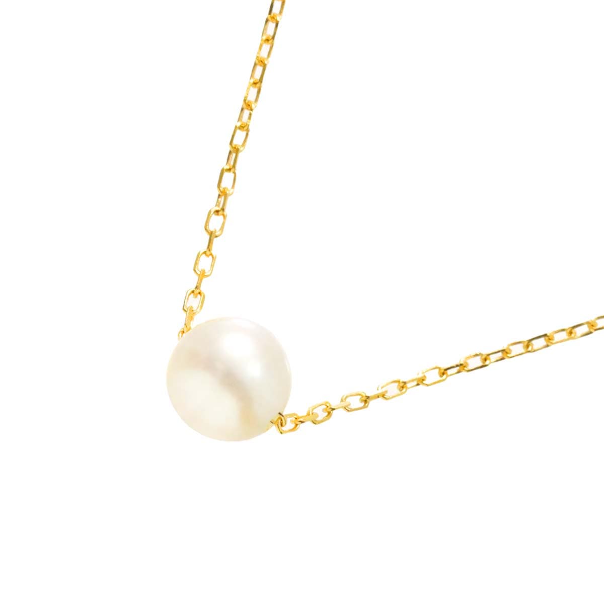 アコヤ真珠 6.0mm K18 YG ネックレス 40cm イエローゴールド 750 パール Akoya Pearl Necklace 90285853