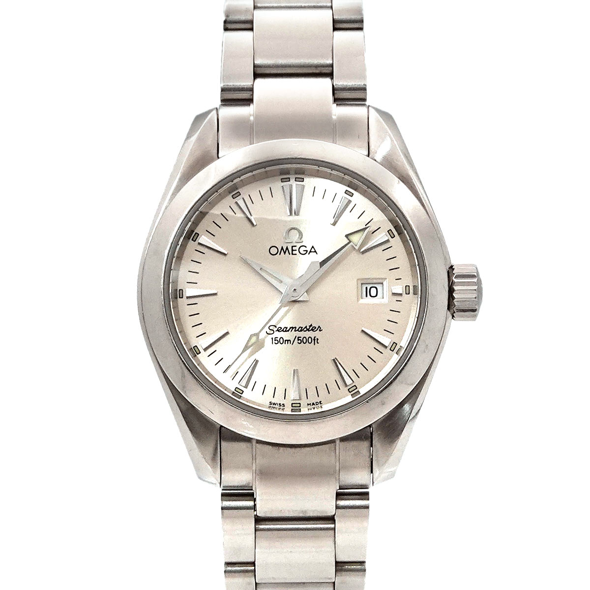 OMEGA シーマスター アクアテラ 2577 30 レディース 腕時計 デイト シルバー クォーツ ウォッチ Seamaster Aqua Terra オメガ 90286385
