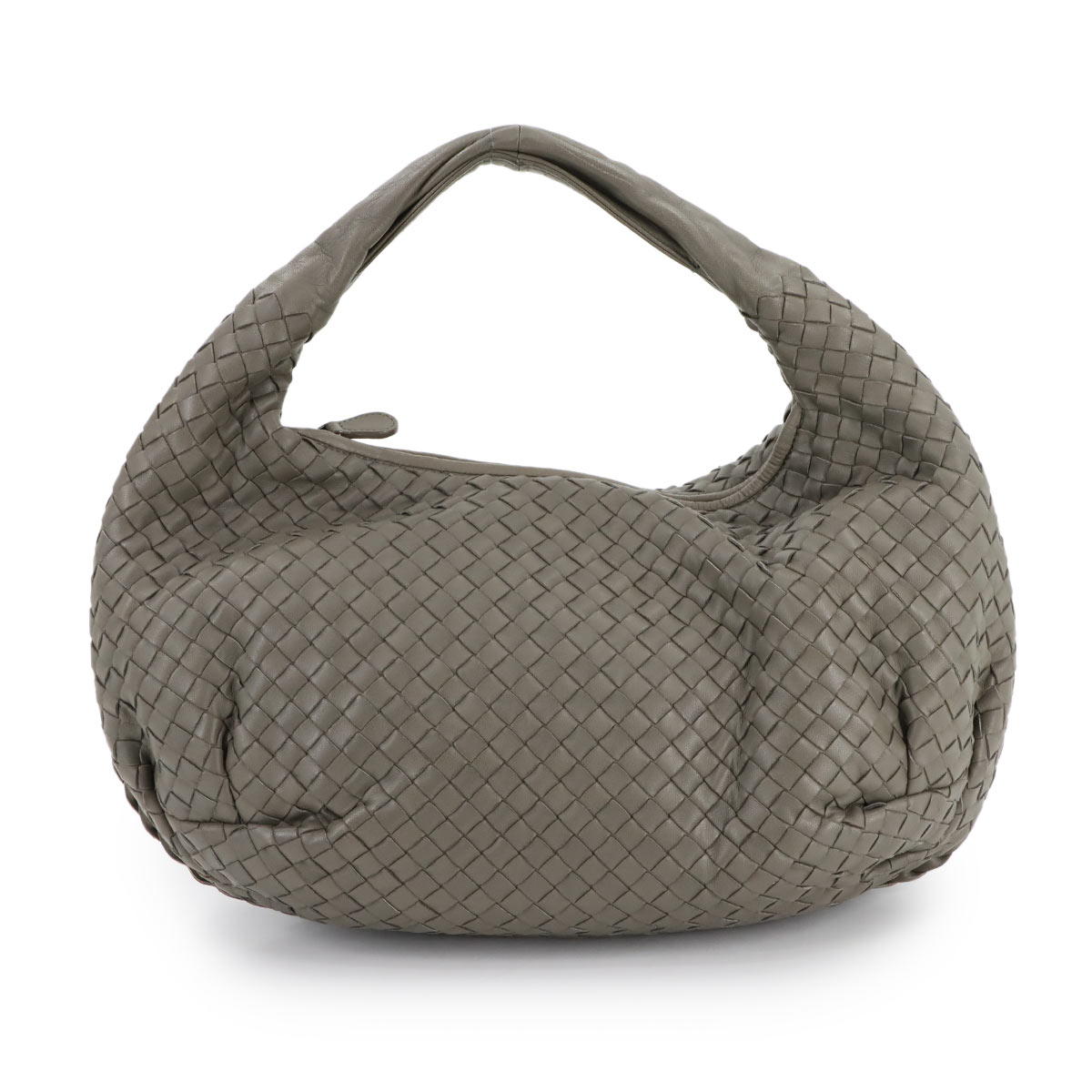 BOTTEGA VENETA イントレチャート ワンショルダー バッグ レザー グレー 115653 ガンメタ 金具 Intrecciato Bag ボッテガ ヴェネタ 90282132