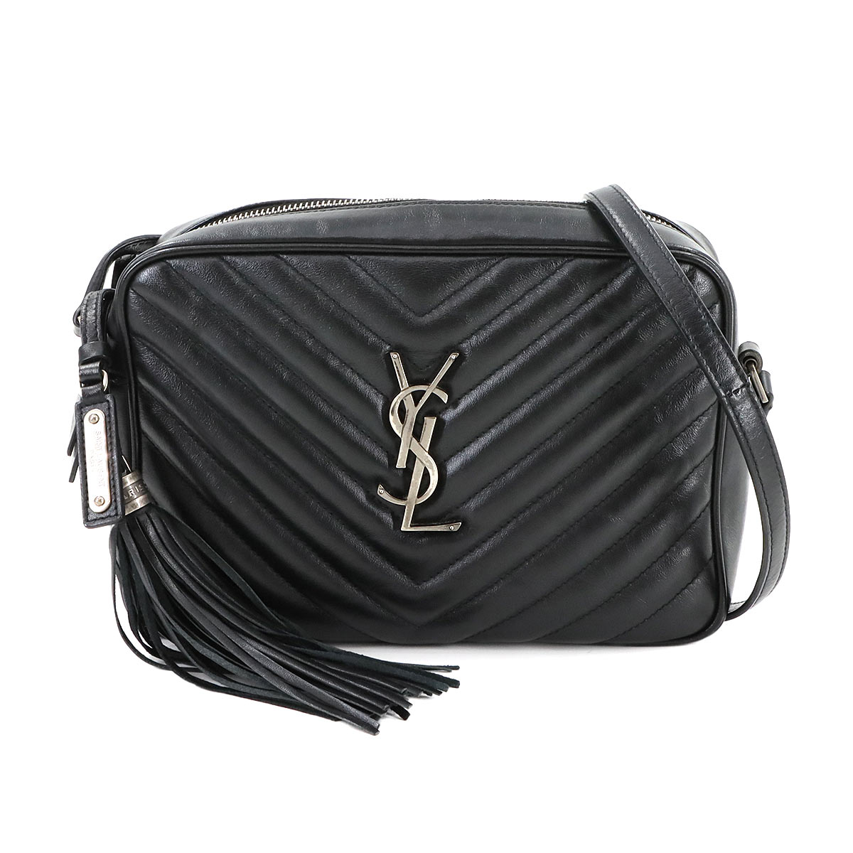 SAINT LAURENT PARIS ルー カメラ バッグ ショルダー バッグ レザー ブラック 520534 シルバー 金具 Lou Shoulder Bag サンローラン パリ 90282143