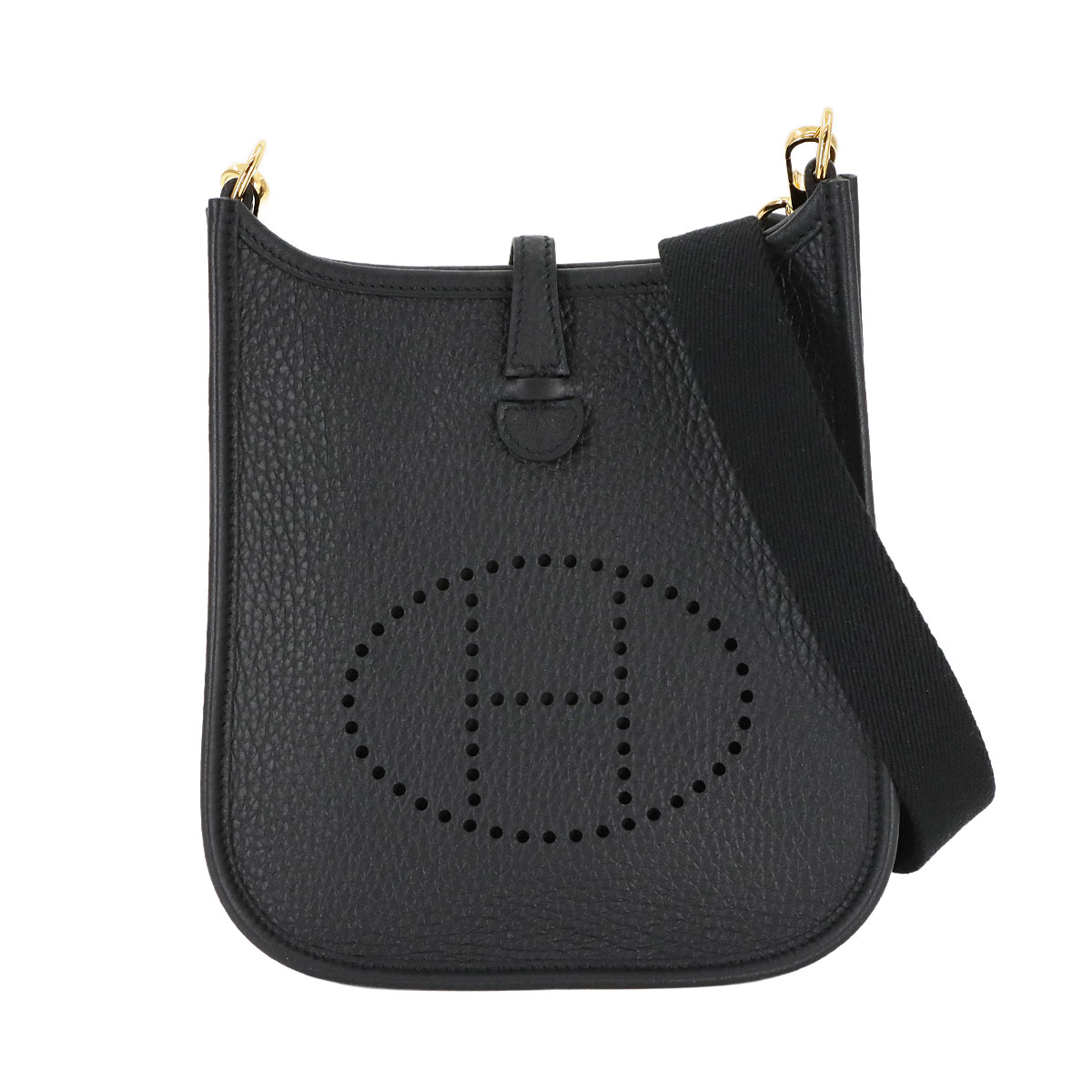 HERMES エブリン アマゾン TPM ショルダー バッグ トリヨンクレマンス ブラック W刻印 Evelyne TPM Amazon エルメス 90285114