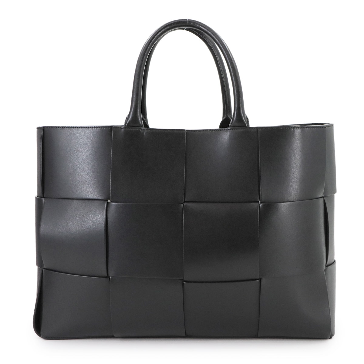 BOTTEGA VENETA イントレチャート ミディアム アルコ トート バッグ レザー ブラック 756682 ポーチ付き Intrecciato Medium Arco Tote Bag ボッテガ ヴェネタ 90285222