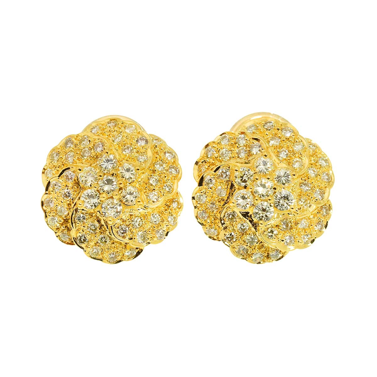 ダイヤ 1.78ct K18 YG イヤリング ピアス イエローゴールド 750 Diamond earrings pierced clip on 90280588