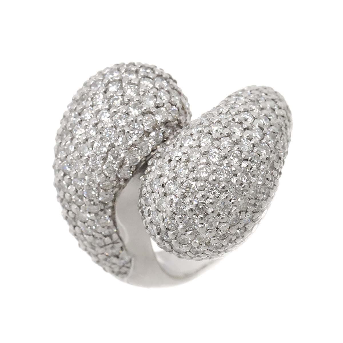 リング 9号 ダイヤ K18 WG ホワイトゴールド 750 指輪 Diamond Ring 90262688