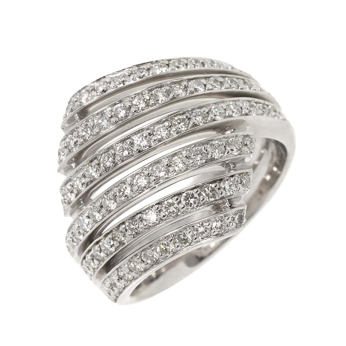 リング 13号 ダイヤ 1.35ct K18 WG ホワイトゴールド 750 指輪 Diamond Ring 90282783