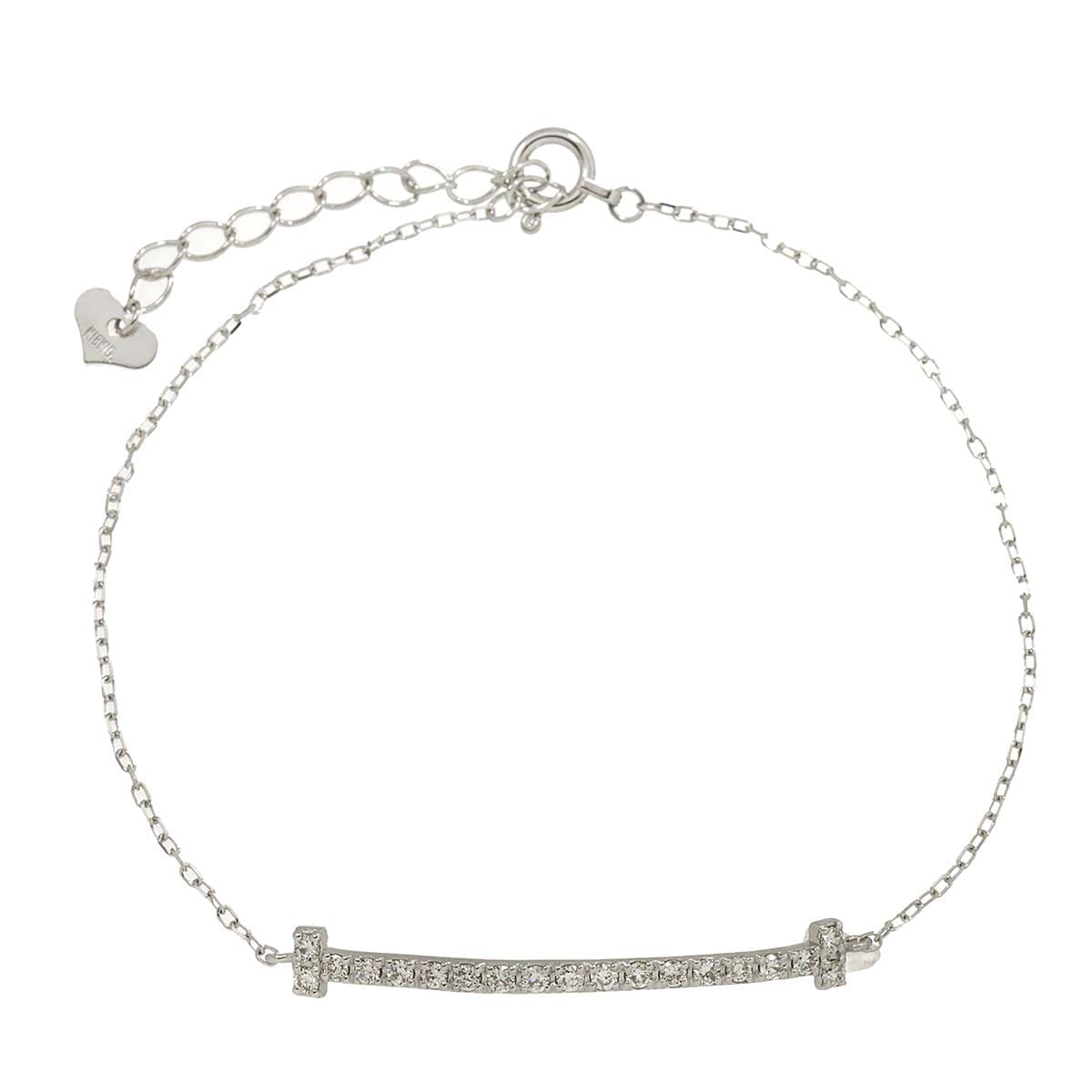ダイヤ 0.74ct K18 WG ブレスレット 18cm ホワイトゴールド 750
