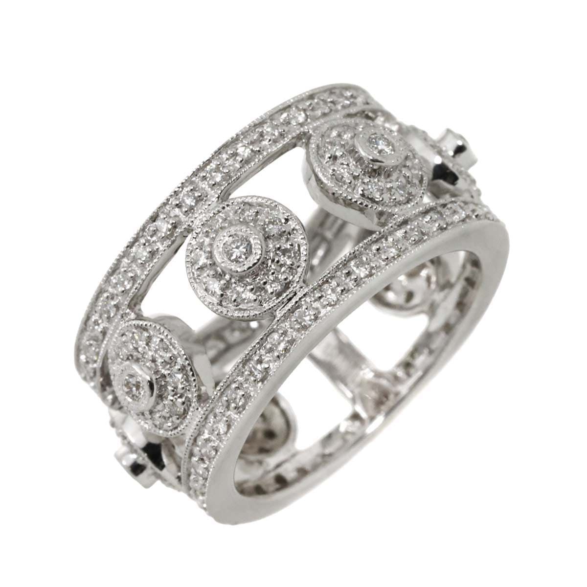 リング 12.5号 ダイヤ 0.70ct K18 WG ホワイトゴールド 750 指輪 Diamond Ring 90284166