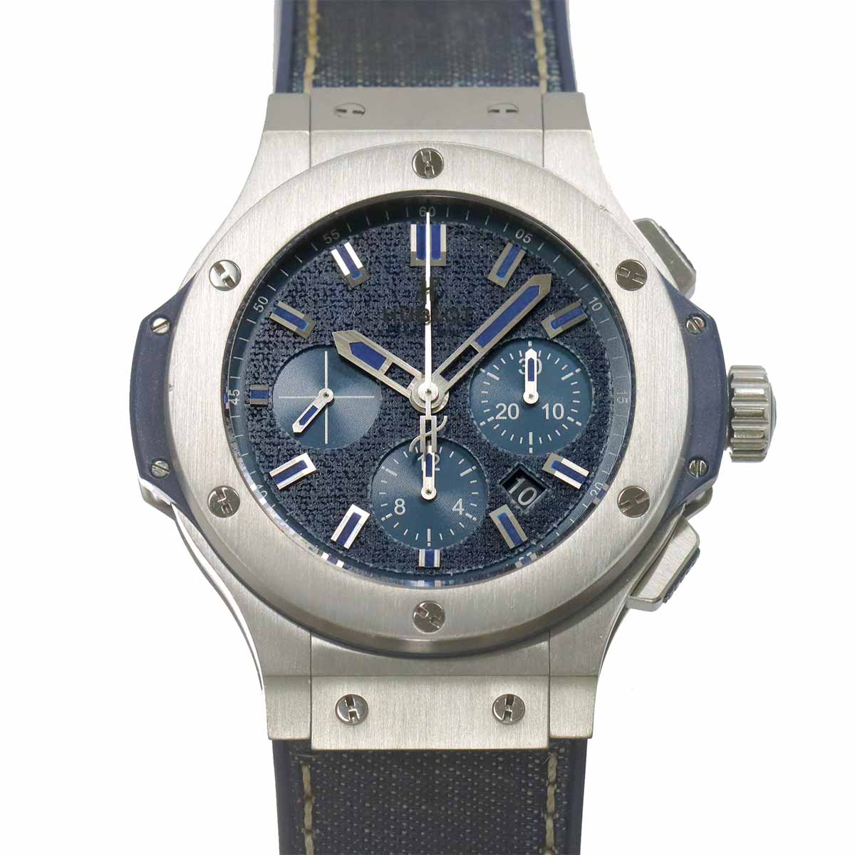 HUBLOT ビッグバン スチール ジーンズ クロノグラフ 301 SX 2770 NR JPN15 日本100本限定 メンズ 腕時計 デイト ブルー 自動巻き ウォッチ Big Bang ウブロ 90281874