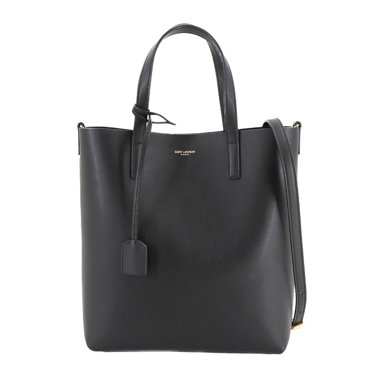 SAINT LAURENT トイ ショッピング バッグ 2way トート ショルダー レザー ブラック 600307 Toy Shopping Bag サンローラン 90283190