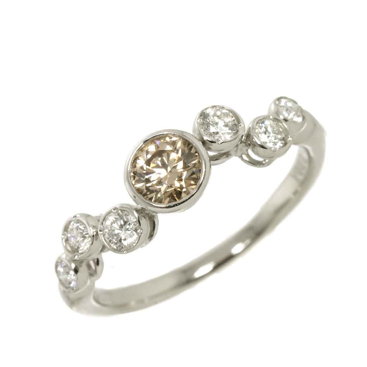 KASHIKEY 11号 リング ブラウンダイヤ 0.30ct ダイヤ 0.20ct Pt プラチナ 指輪 Diamond Ring カシケイ 90282295