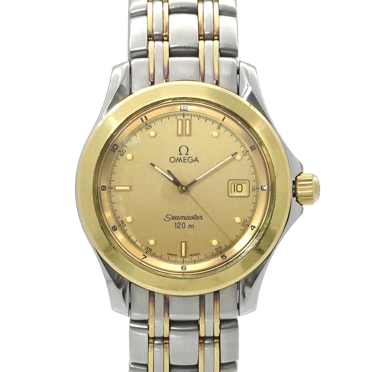 OMEGA シーマスター120 2311 10 コンビ メンズ 腕時計 デイト ゴールド YG イエローゴールド クォーツ ウォッチ Seamaster オメガ 90287205
