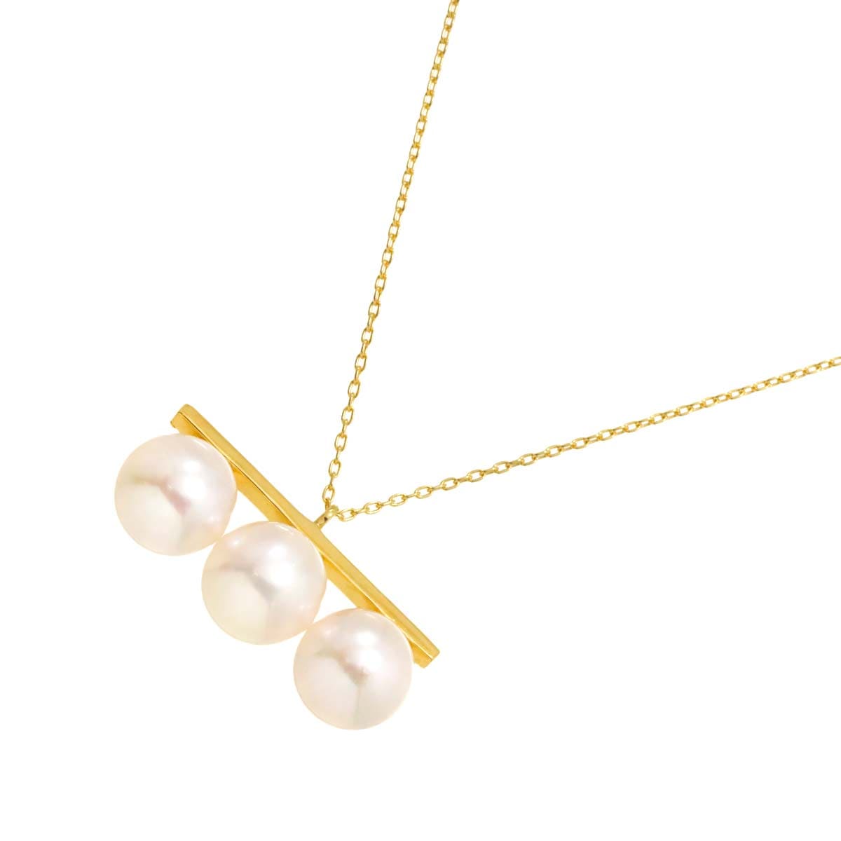 アコヤ真珠 8.0mm K18 YG ネックレス 45cm イエローゴールド 750 パール Akoya Pearl Necklace 90268476