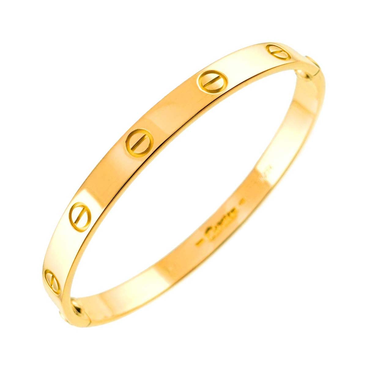 Cartier ラブ ブレス ハーフ ダイヤ 4P #16 K18 YG イエロー
