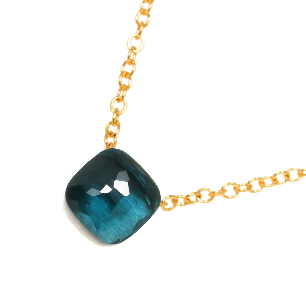Pomellato ヌード プチ ブルートパーズ ネックレス 42cm K18 PG WG ピンク ホワイトゴールド 750 Necklace ポメラート 90285607