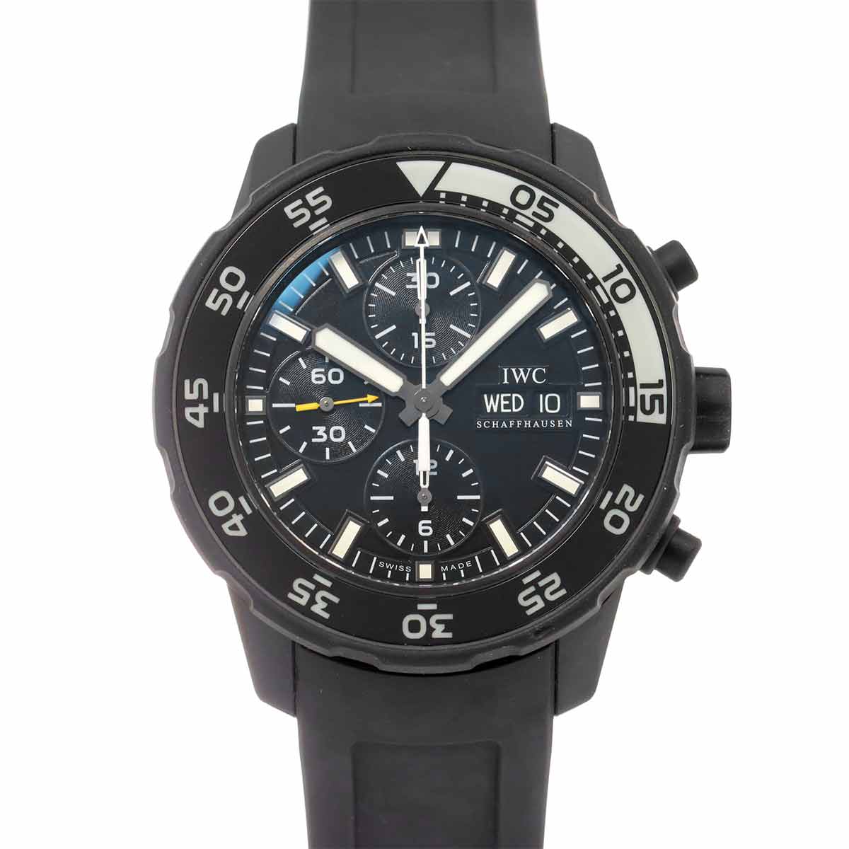 IWC アクアタイマー クロノグラフ ガラパゴスアイランド IW376705 メンズ 腕時計 デイデイト ブラック 自動巻き インターナショナル ウォッチ カンパニー 90285269