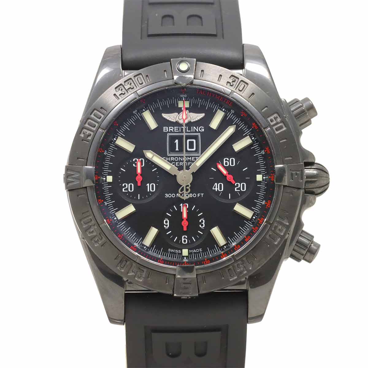 BREITLING クロノマット ブラックバード M44359 クロノグラフ メンズ 腕時計 デイト ブラック オートマ 自動巻き ウォッチ Chronomat ブライトリング 90286383