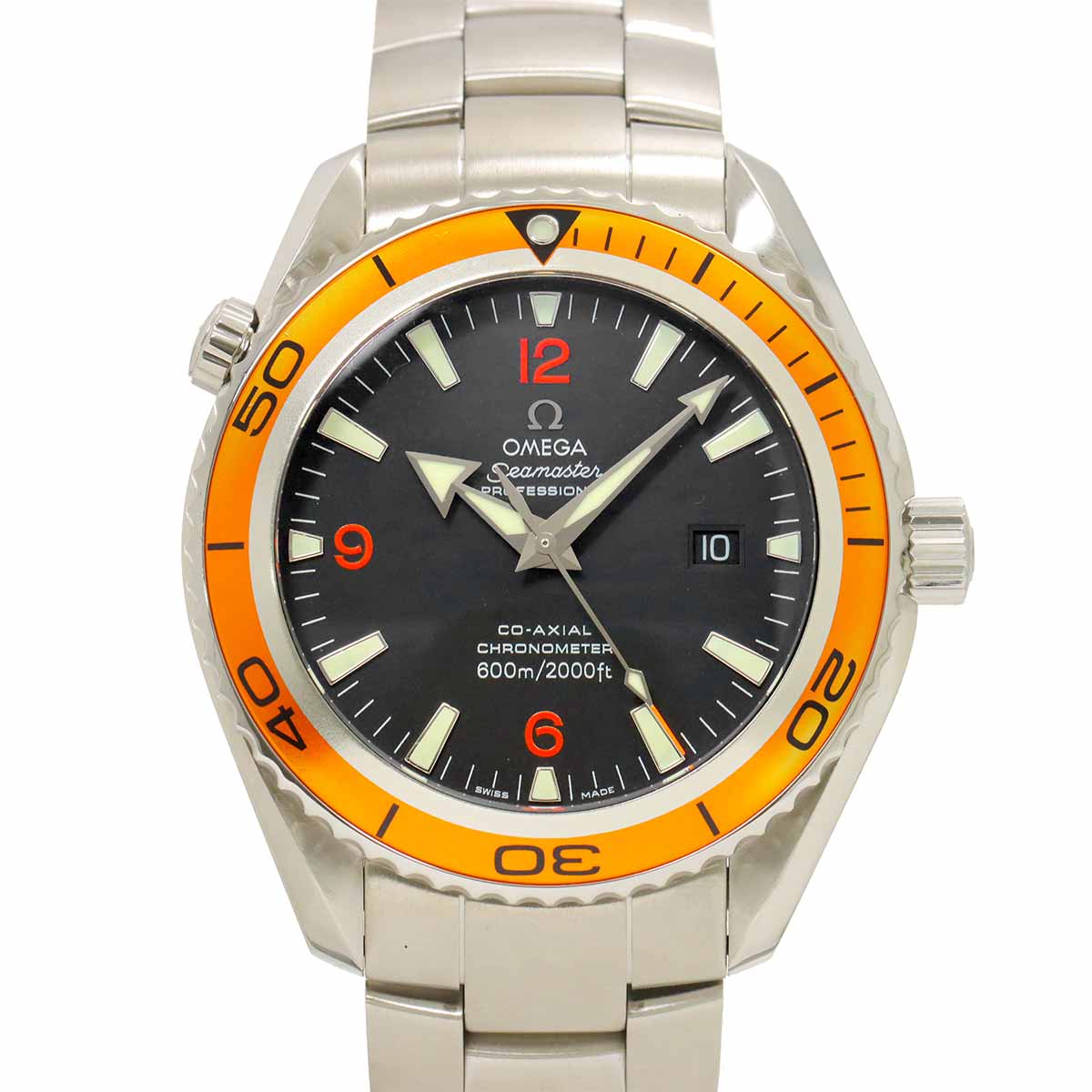OMEGA シーマスター プラネットオーシャン コーアクシャル クロノメーター 600m 2208 50 メンズ 腕時計 デイト ブラック オートマ 自動巻き ウォッチ Seamaster オメガ 90287175