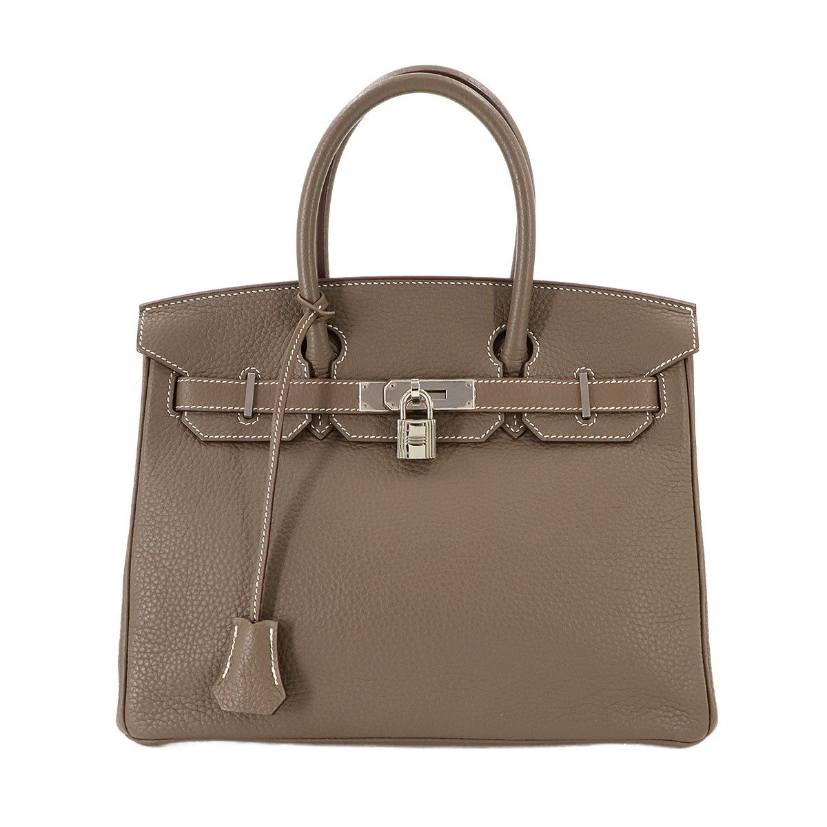 HERMES バーキン30 トゴ エトゥープ ハンド バッグ T刻印 シルバー 金具 Birkin 30 エルメス 90286606