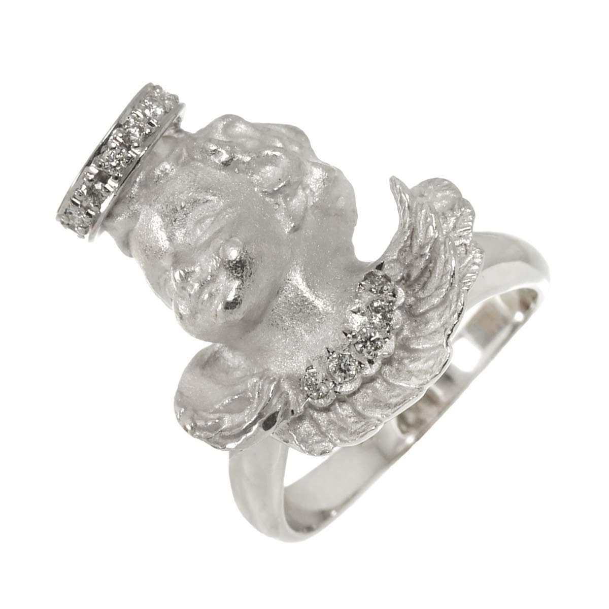 リング 12号 ダイヤ 0.17ct K18 WG ホワイトゴールド 750 指輪 Diamond Ring 90279772