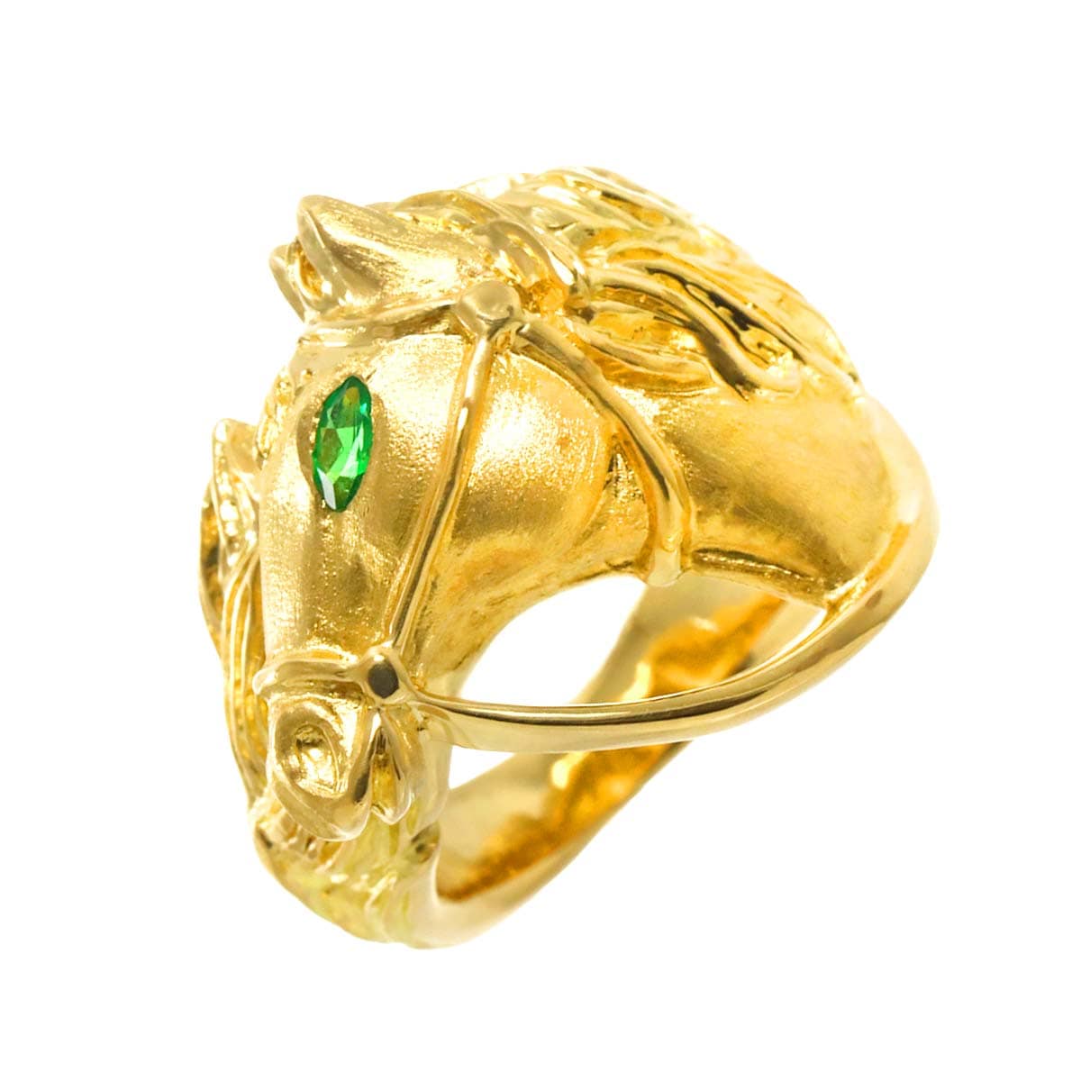 リング 14.5号 エメラルド 0.10ct K18 YG イエローゴールド 750 指輪 Emerald Ring 90285825