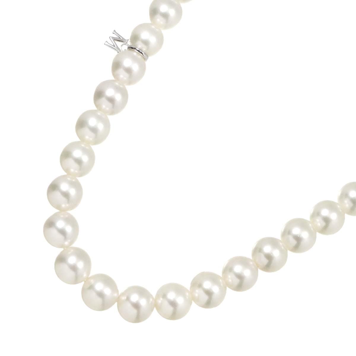 MIKIMOTO アコヤ真珠 8.9-8.4mm ネックレス 41cm K18 WG ホワイトゴールド 750 パール Akoya Pearl Necklace ミキモト 90279885