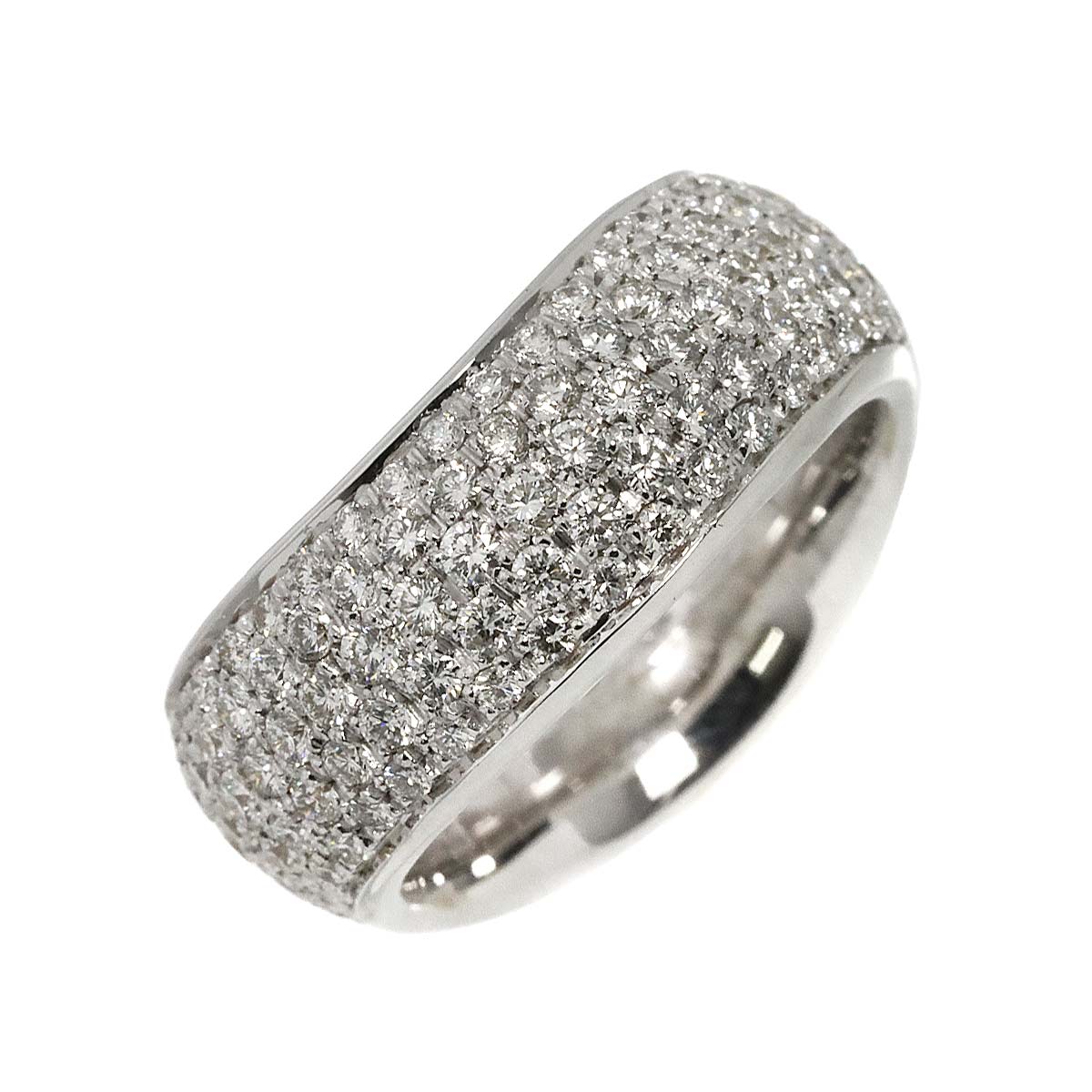 Pomellato ドゥーナ 11.5号 リング パヴェ フル ダイヤ K18 WG ホワイトゴールド 750 Diamond Ring ポメラート 90282789