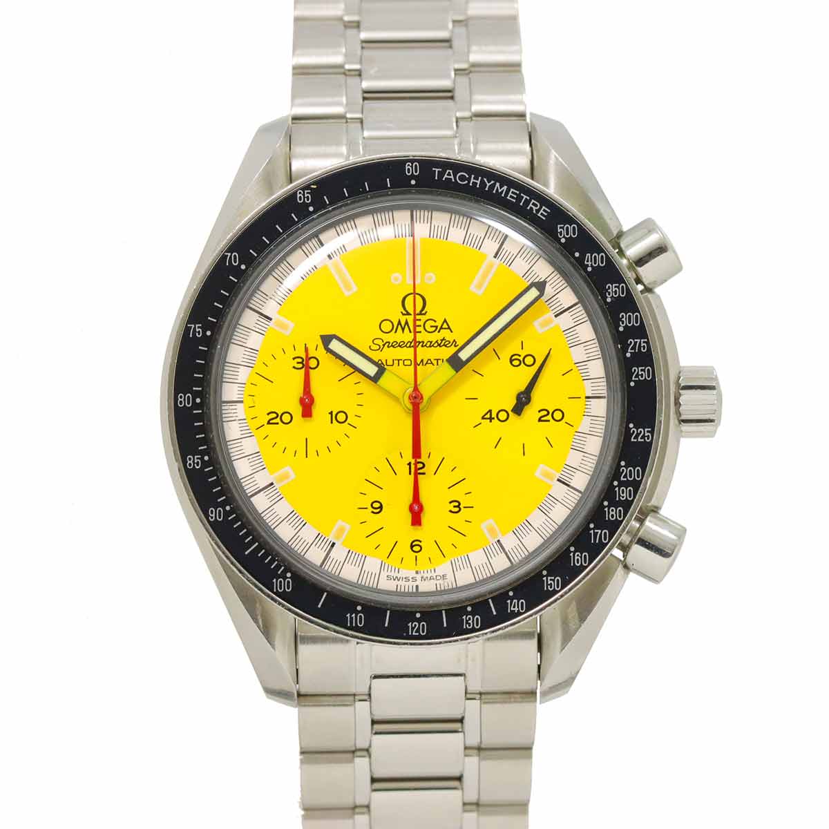 OMEGA スピードマスター レーシング シューマッハ 3810 12 40 クロノグラフ メンズ 腕時計 イエロー オートマ 自動巻き ウォッチ Speedmaster オメガ 90288637