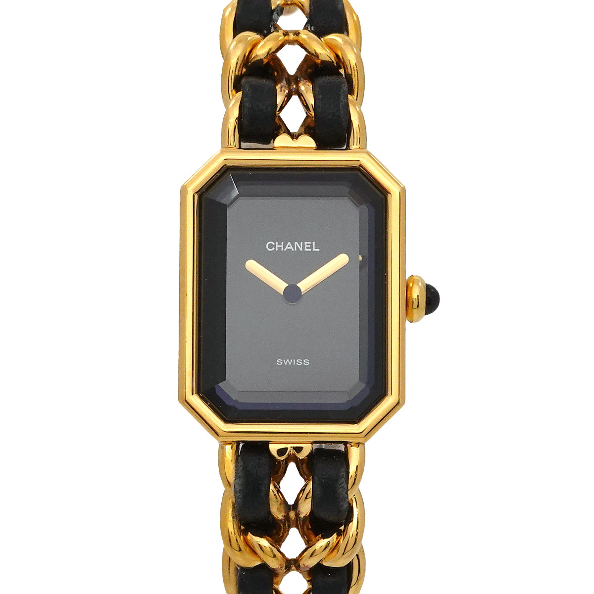 CHANEL プルミエール Mサイズ H0001 ヴィンテージ レディース 腕時計 ブラック ゴールド クォーツ ウォッチ Premiere シャネル 90284551