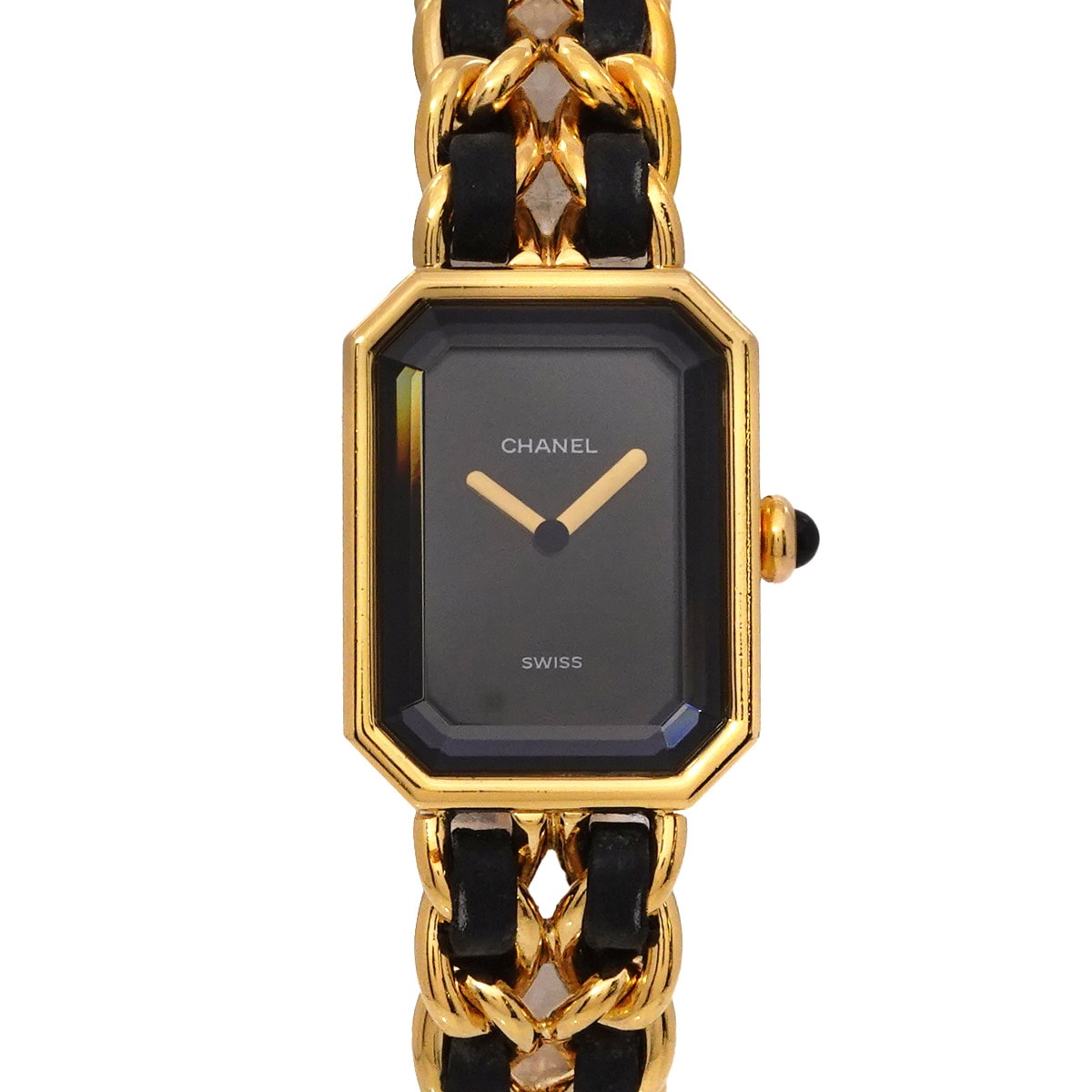 CHANEL プルミエール Mサイズ H0001 ヴィンテージ レディース 腕時計 ブラック ゴールド クォーツ ウォッチ Premiere シャネル 90285905