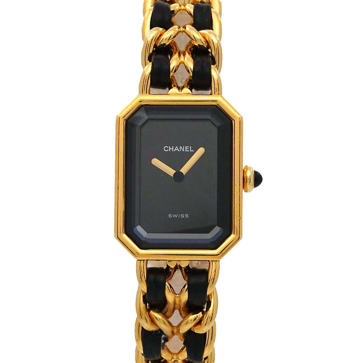 CHANEL プルミエール Lサイズ H0001 ヴィンテージ レディース 腕時計 ブラック ゴールド クォーツ ウォッチ Premiere シャネル 90288545