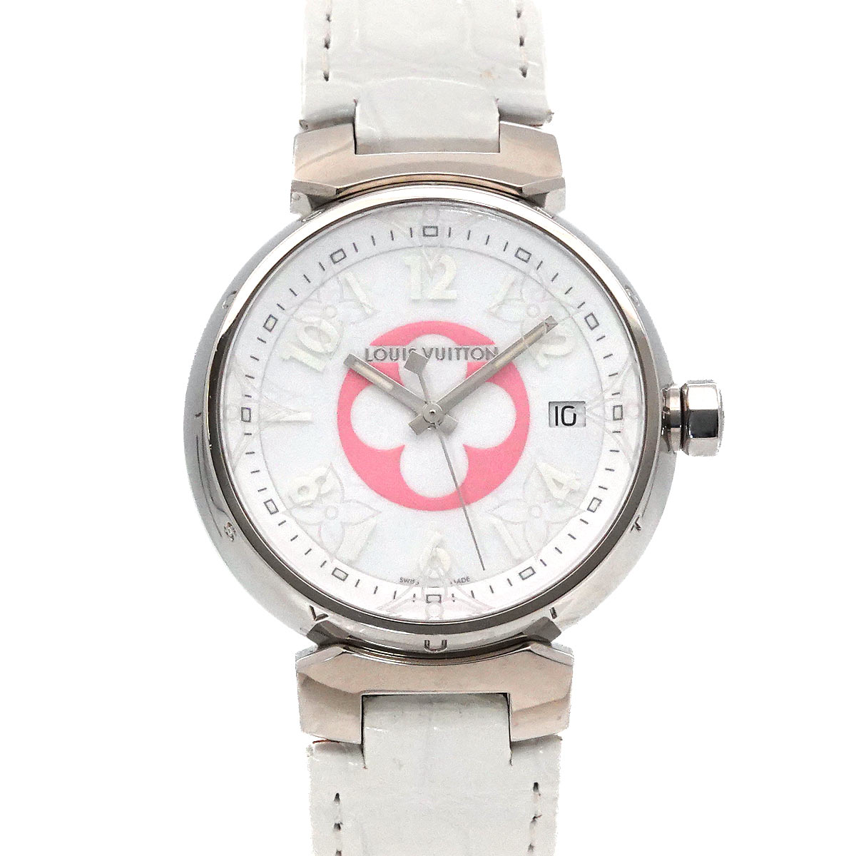 LOUIS VUITTON タンブール QA008 レディース 腕時計 日本限定 ホワイト クォーツ ウォッチ Tambour ルイ ヴィトン 90288575