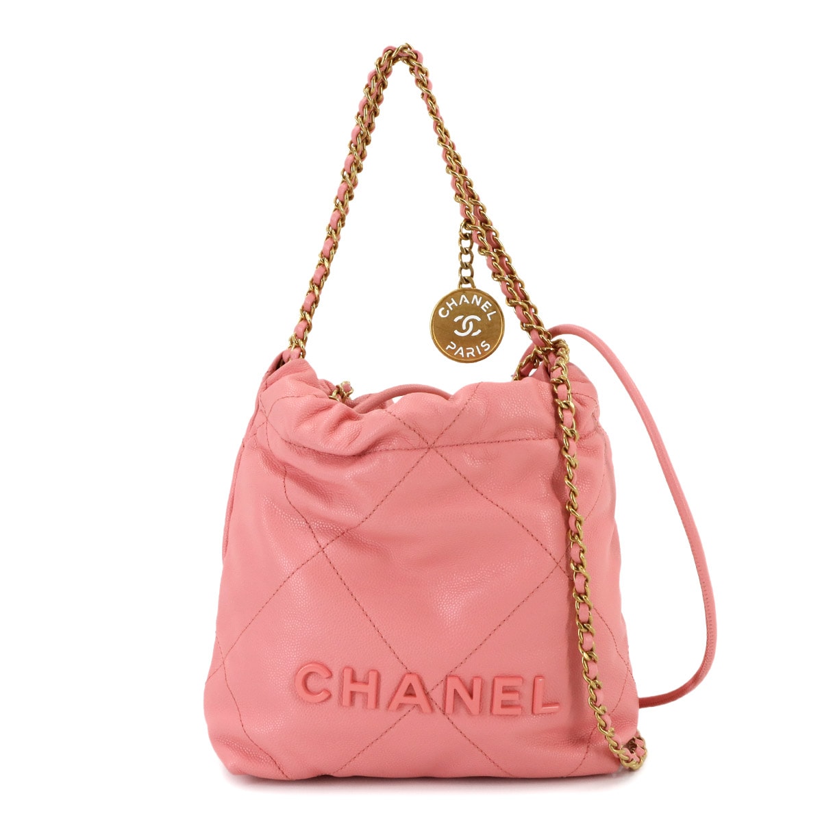 CHANEL 22 ミニ 2way チェーン ハンド ショルダー バッグ キャビアスキン ピンク AS3980 CHANEL 22 Mini Bag シャネル 90284810