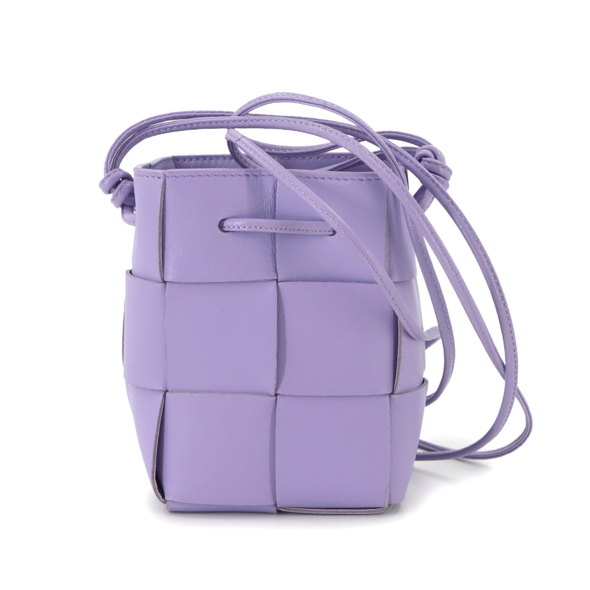 BOTTEGA VENETA イントレチャート カセット ミニ クロスボディ バケット ショルダー バッグ レザー パープル 680217 Casette Bag ボッテガ ヴェネタ 90285418