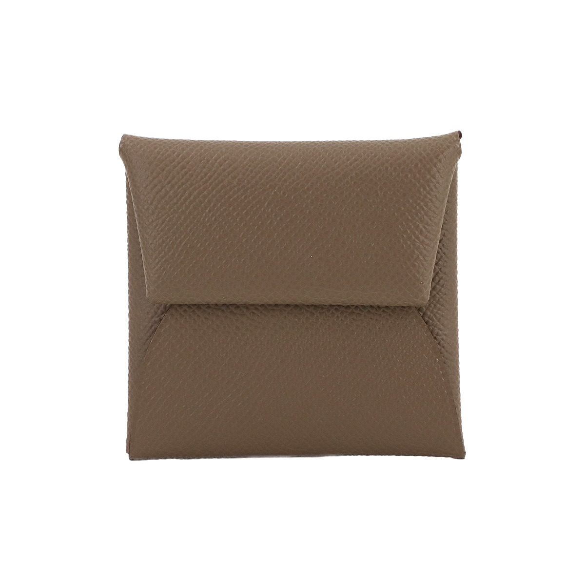 HERMES バスティア コインケース 小銭入れ エプソン エトゥープ W刻印 シルバー 金具 Bastia Coin Case エルメス 90285868