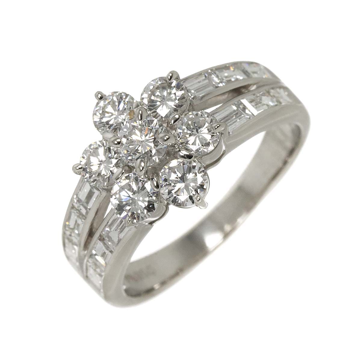 リング 16.5号 ダイヤ 2.26ct/2.11ct Pt プラチナ 指輪 Diamond Ring 90287727