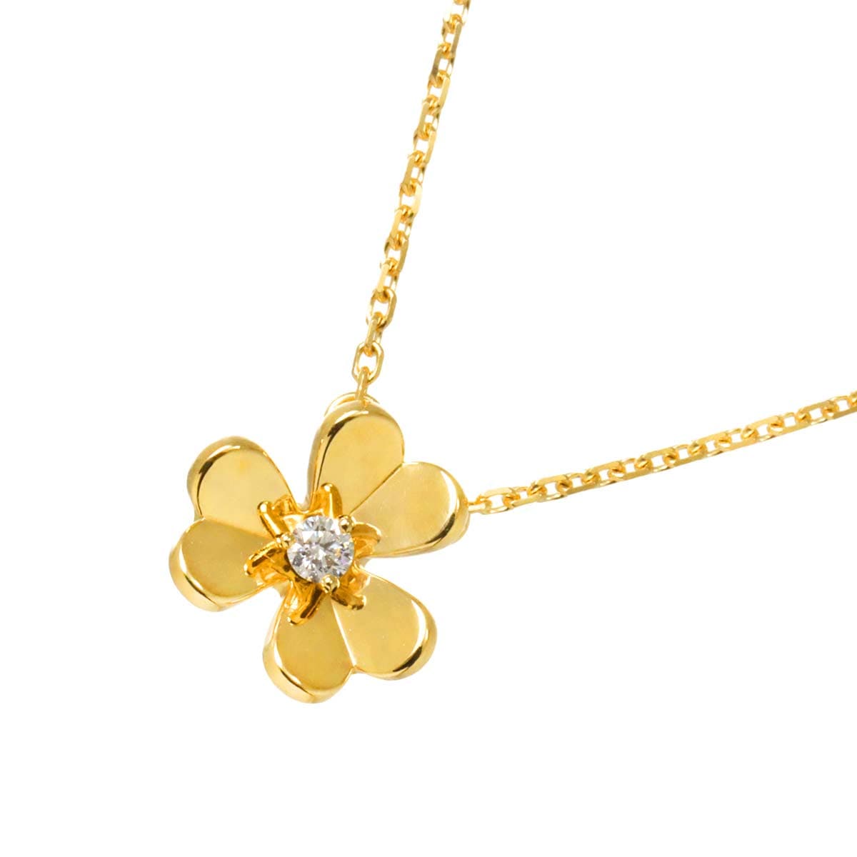 Van Cleef & Arpels フリヴォル ダイヤ ミニ ネックレス 40cm K18 YG 750 ヴァンクリーフ & アーペル Frivole【証明書付き】 90282516