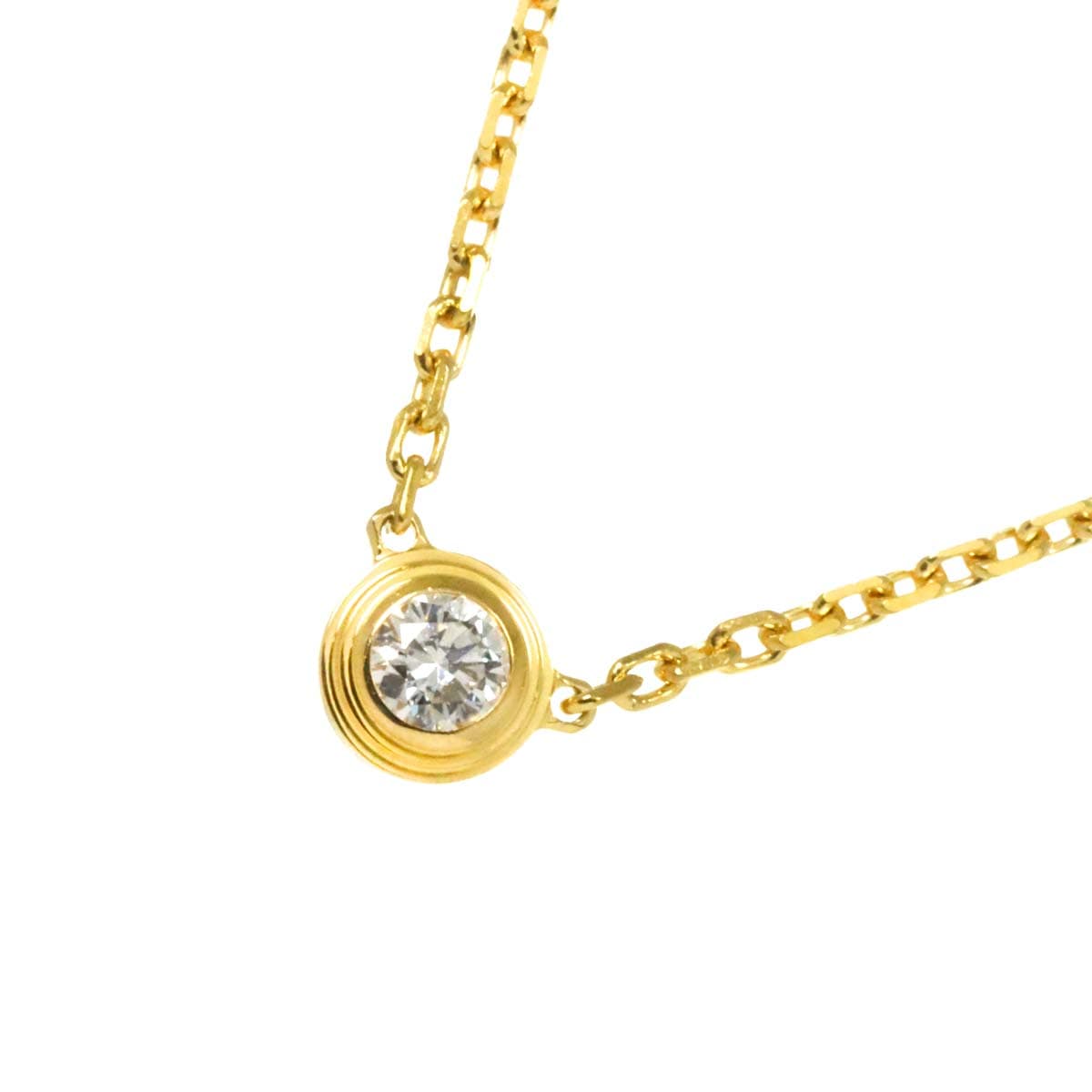Cartier ダムール ダイヤ ネックレス XS 41cm K18 YG イエローゴールド 750 ディアマン レジェ d Amour Necklace【証明書付き】カルティエ 90285537
