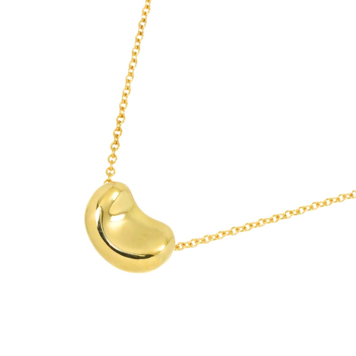 TIFFANY&Co. ビーン ネックレス 41cm K18 YG イエローゴールド 750 Bean Necklace ティファニー 90285539