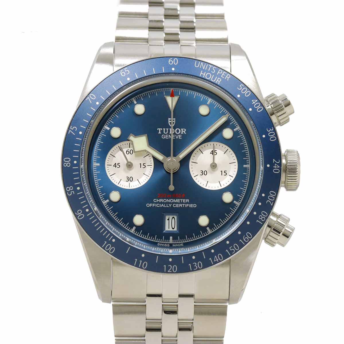 TUDOR ブラックベイ クロノ 79360B クロノグラフ メンズ 腕時計 デイト ブルー オートマ 自動巻き ウォッチ Black Bay チューダー チュードル 90274994