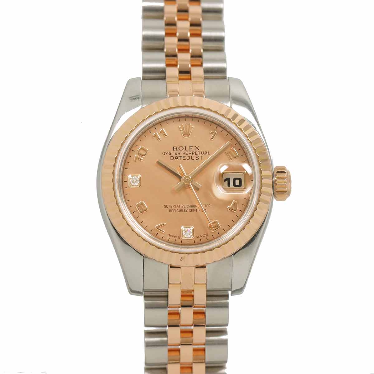 ROLEX デイトジャスト コンビ 179171N2BR D番 ダイヤ レディース 腕時計 ピンクゴールドダスト K18PG オートマ 自動巻き ウォッチ Datejust ロレックス 90283675