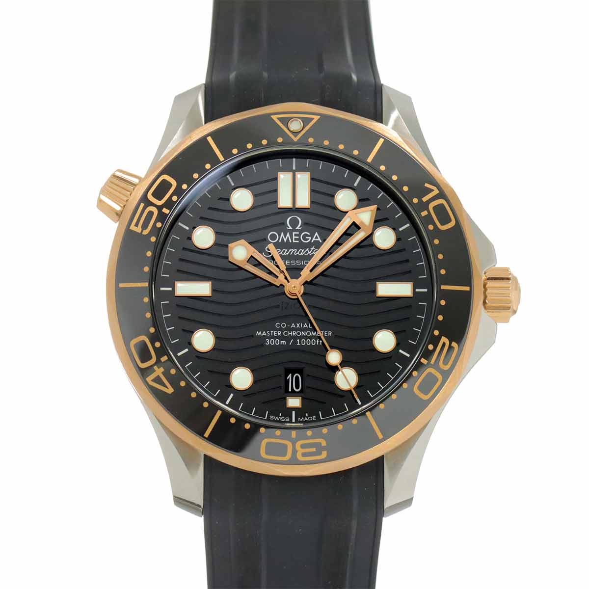 OMEGA シーマスター ダイバー300 コーアクシャル マスタークロノメーター コンビ 210 22 42 20 01 002 メンズ 腕時計 デイト K18PG 自動巻き Seamaster オメガ 90288456