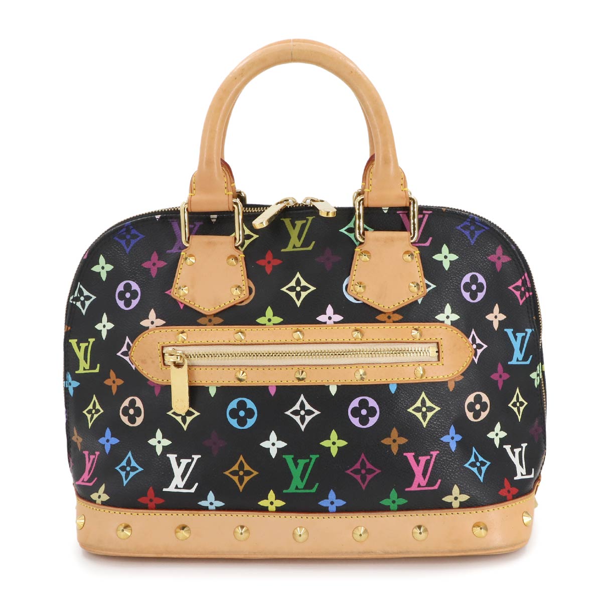 LOUIS VUITTON モノグラム マルチカラー アルマ ハンド バッグ ノワール M92646 ゴールド 金具 Monogram MultiColor Alma ルイ ヴィトン 90286575