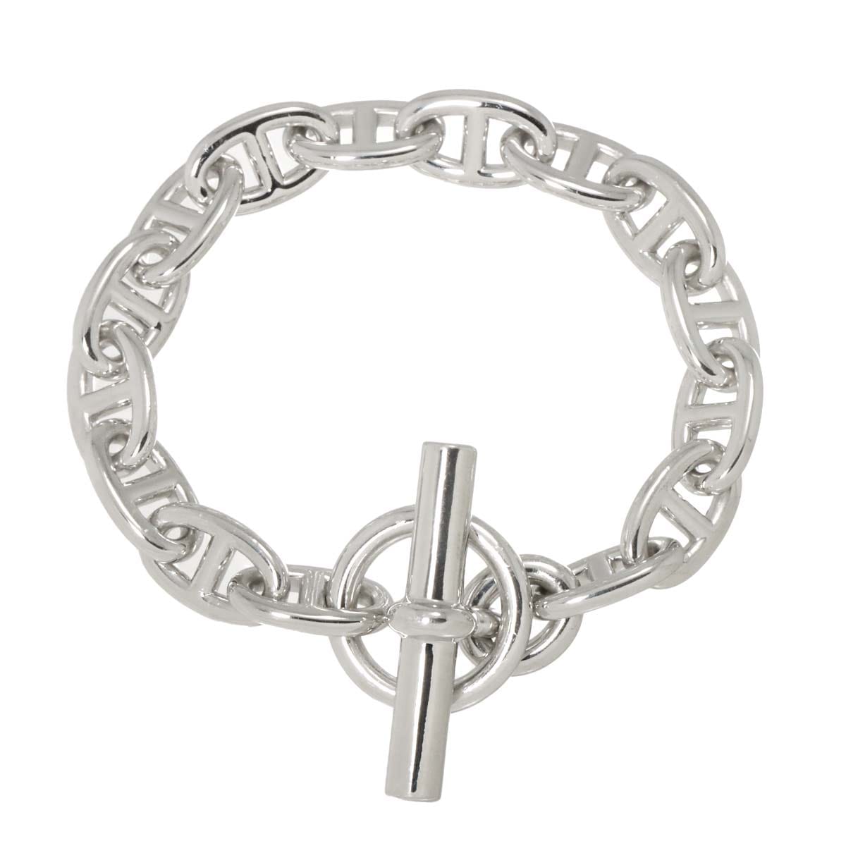 HERMES シェーヌダンクル MM ブレスレット 15コマ 17cm シルバー SV 925 Chaine dancre Bracelet エルメス 90281922