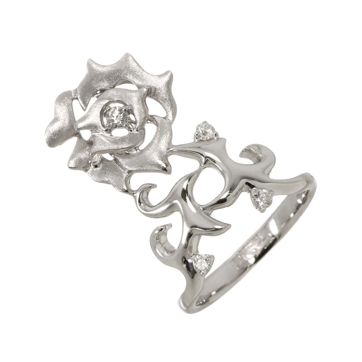 リング 11.5号 ダイヤ 0.15ct K18 WG ホワイトゴールド 750 指輪 Diamond Ring 90287822