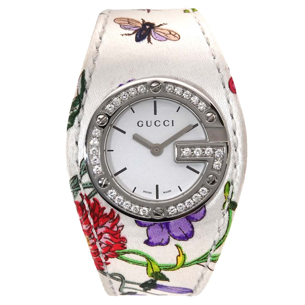6FM145 GUCCI グッチ 腕時計 121.5 白文字盤 ホワイトシェル 6FM145 GUCCI グッチ 腕時計 121.5 白文字盤 ホワイトシェル